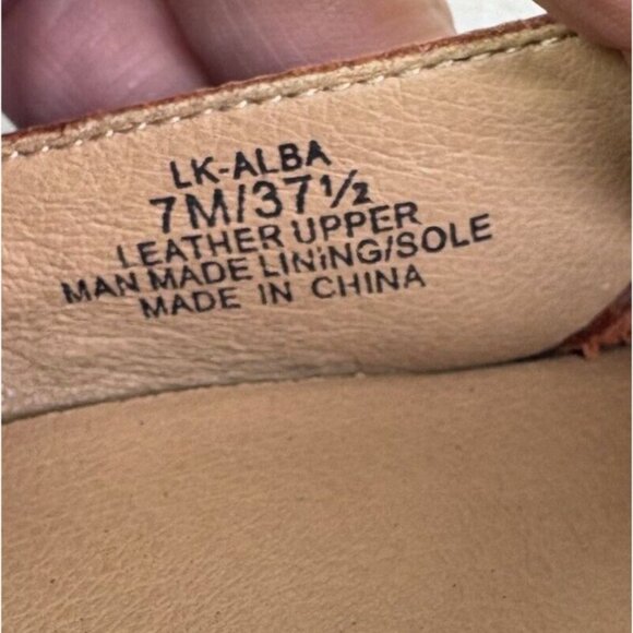 Lucky Brand ALBA Hazel Salmon Leather Slip On Square Toe Ballet Flat Shoe Sz 7 M - Picture 10 of 16